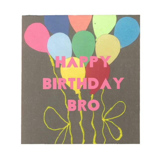 Bloc-note Joyeux Anniversaire Frère Art Print (Devant)