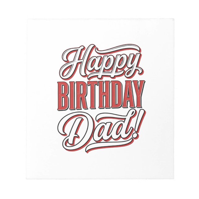 Bloc-note Joyeux Anniversaire Papa Conception de Chemise de  (Devant)
