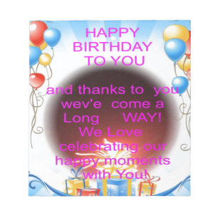 Bloc-note Joyeux anniversaire pour vous