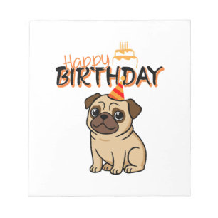 BLOC-NOTE JOYEUX ANNIVERSAIRE PUG