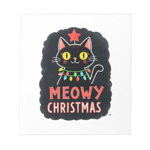 Bloc-note Joyeux Catmas Chat Noël Mignon Chatons Chats Père