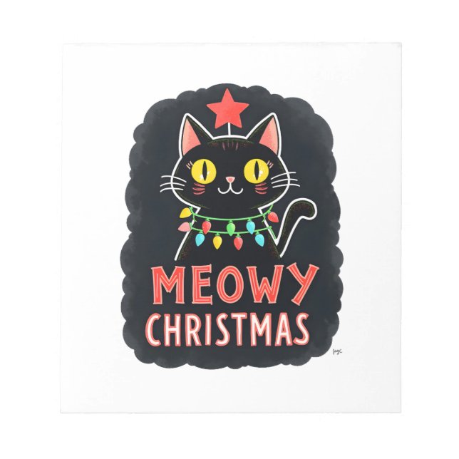 Bloc-note Joyeux Catmas Chat Noël Mignon Chatons Chats Père  (Devant)