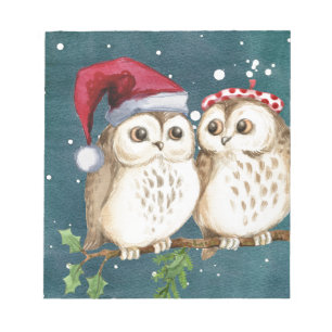 Bloc-note Joyeux Chouettes de Noël
