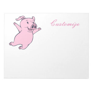 Bloc-note Joyeux Cochon rose Sauter Thunder_Cove