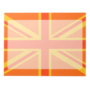 Bloc-note Joyeux drapeau britannique Union Jack orange