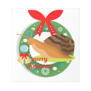Bloc-note joyeux escargot de noël