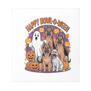Bloc-note Joyeux Halloween Berger Allemand
