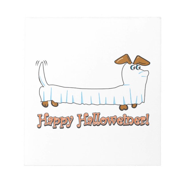 Bloc-note Joyeux Halloween Dachshund (Devant)