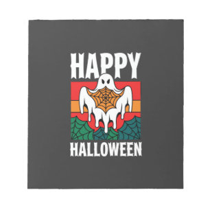 Bloc-note Joyeux Halloween Toile Araignée Fantôme Rétro