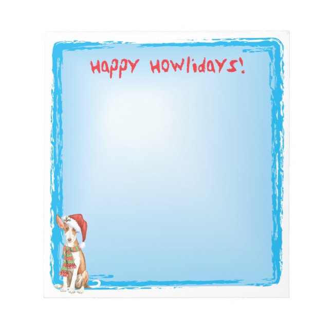Bloc-note Joyeux Howlidays Ibizan Hound (Devant)