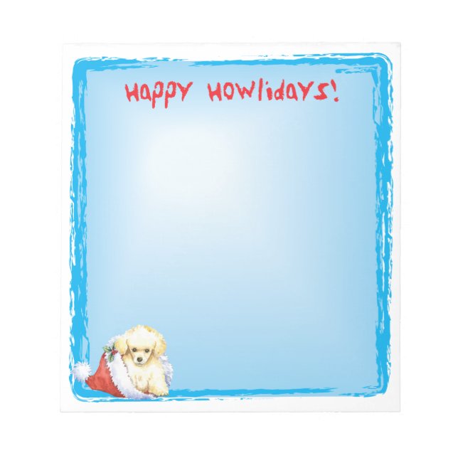 Bloc-note Joyeux Howlidays Jouet Caniche (Devant)