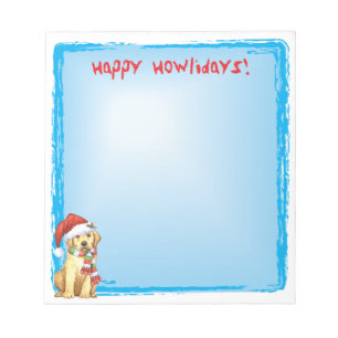 Bloc-note Joyeux Howlidays Yellow Lab