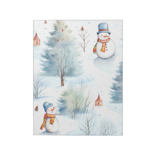 Bloc-note Joyeux Motif des Snowmen