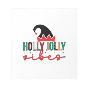 Bloc-note Joyeux Noël Holly Jolly Vibes