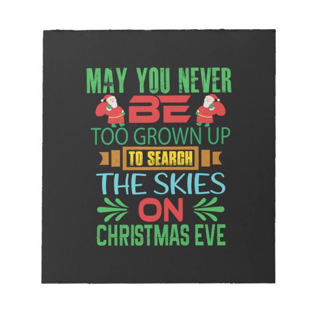 Bloc-note Joyeux Noël Le Ciel Le Soir De Noël (Devant)