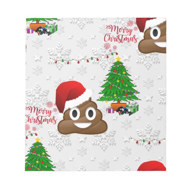 Bloc-note joyeux noël poo émoji (Devant)