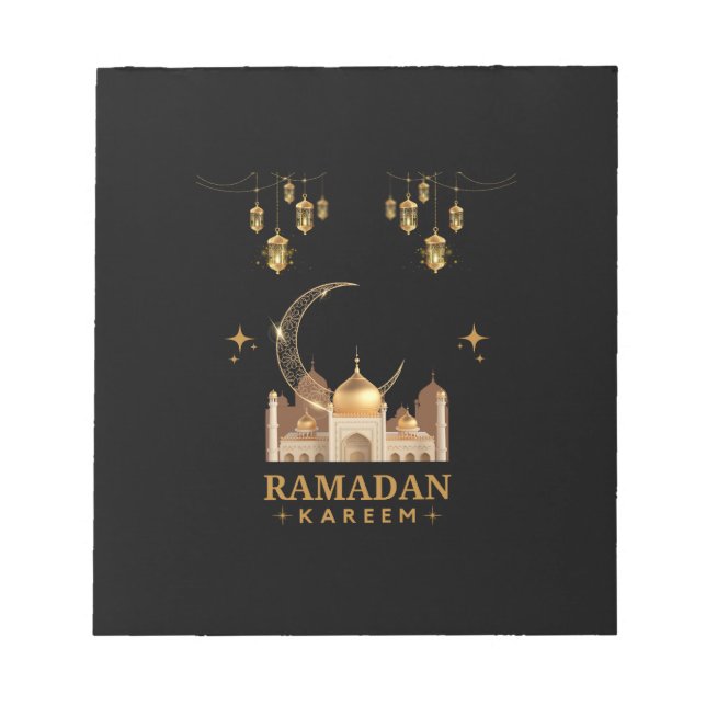 Bloc-note Joyeux Ramadan Kareem - Aïd Moubarak Salutations (Devant)