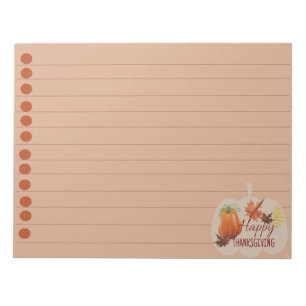 Bloc-note Joyeux Thanksgiving
