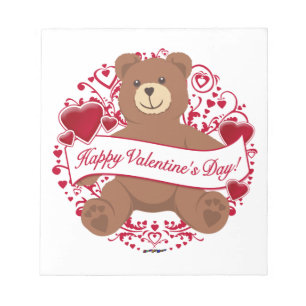 Bloc-note Joyeux Valentine ! Teddy bear