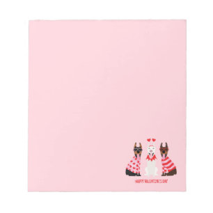 Bloc-note Joyeux Valentines Day Chiens Dobermann