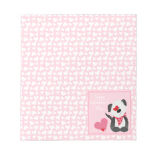 Bloc-note Joyeux Valentines Jour Coeurs de chiot rose