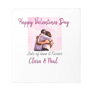 Bloc-note Joyeux Valentines jour moderne baisers amour ajout