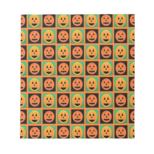 Bloc-note Joyeux visage de citrouille Halloween