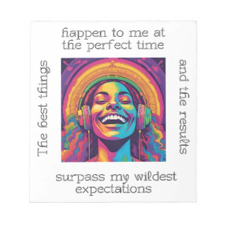 Bloc-note Joyful Affirmation Girl – Colorful Motivational