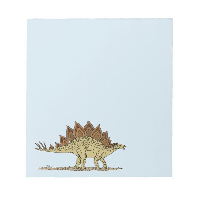 Bloc-note Jurassique Dinosaure Stegosaurus (Devant)