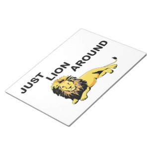 BLOC-NOTE JUSTE LION AUTOUR