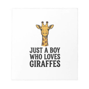 Bloc-note Juste un garçon qui aime les girafes T-shirt giraf