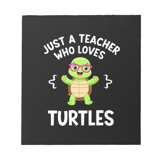 Bloc-note Juste un professeur qui aime les tortues amateur d (Devant)