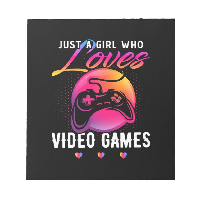 Bloc-note Juste une fille qui aime le jeu vidéo (Devant)