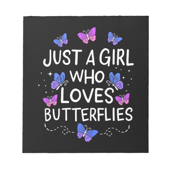 Bloc-note Juste Une Fille Qui Aime Le Papillon (Devant)