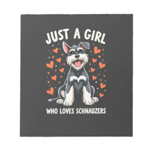 Bloc-note Juste une fille qui aime le Schnauzer nain