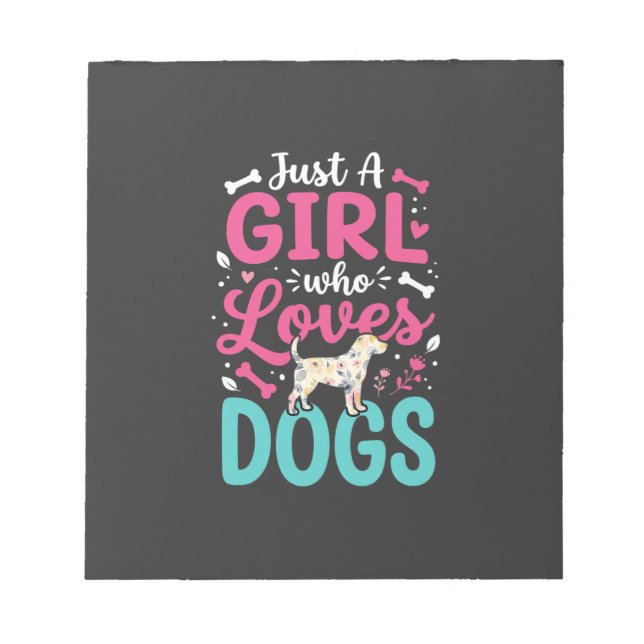 Bloc-note Juste Une Fille Qui Aime Les Chiens (Devant)