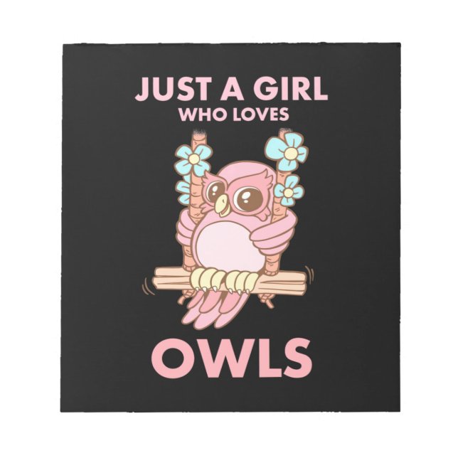 Bloc-note Juste Une Fille Qui Aime Les Chouettes (Devant)