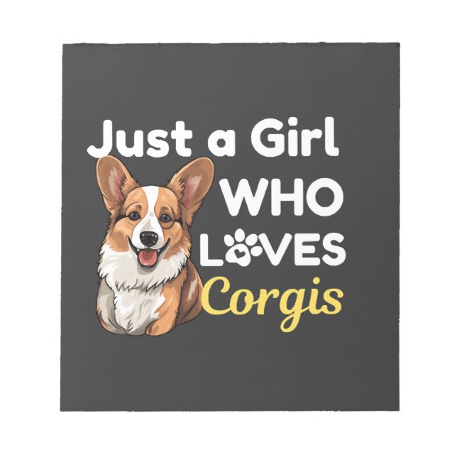 Bloc-note Juste une fille qui aime les Corgis (Devant)