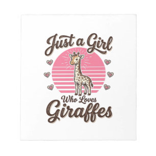Bloc-note Juste une fille qui aime les girafes vintage shirt