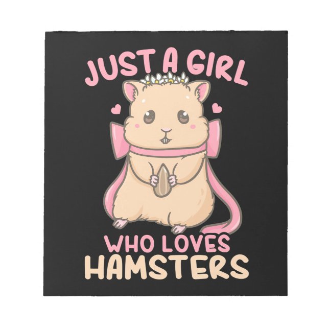 Bloc-note Juste Une Fille Qui Aime Les Hamsters (Devant)