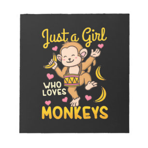 Bloc-note Juste Une Fille Qui Aime Les Singes
