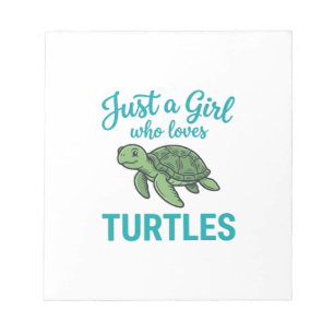 Bloc-note Juste une fille qui aime les tortues gravure vinta