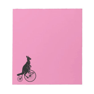 Bloc-note Kangaroo faire du vélo