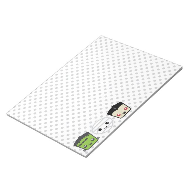 Bloc-note Kawaii Frankenstein Mummy Dracula Notepad (Incliné)