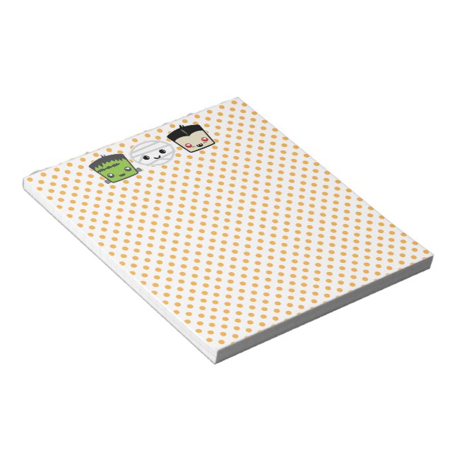 Bloc-note Kawaii Frankenstein Mummy Dracula Notepad (Incliné)