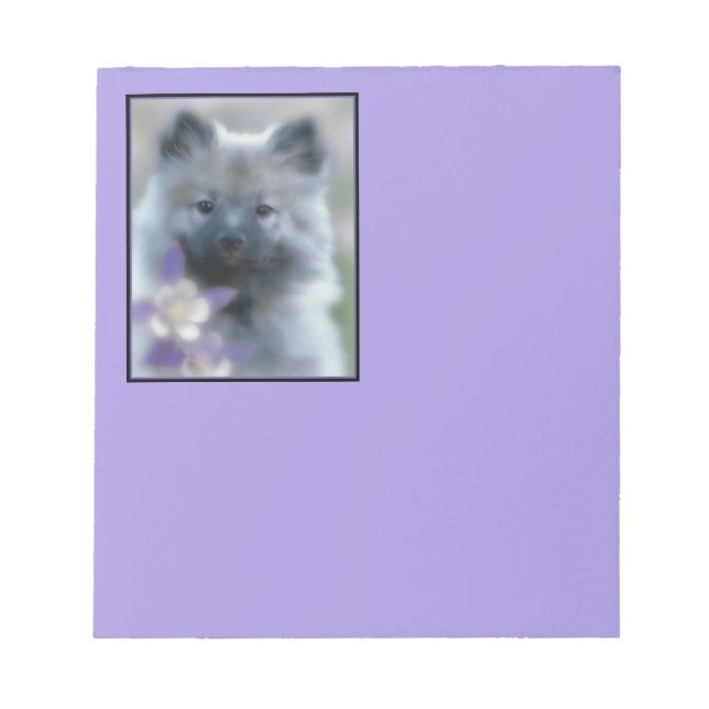 Bloc-note Keeshond et Columbine - Photo de chien (Devant)