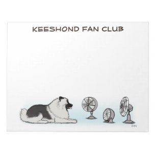 Bloc-note Keeshond Fan Club - Happy Dog avec texte personnal