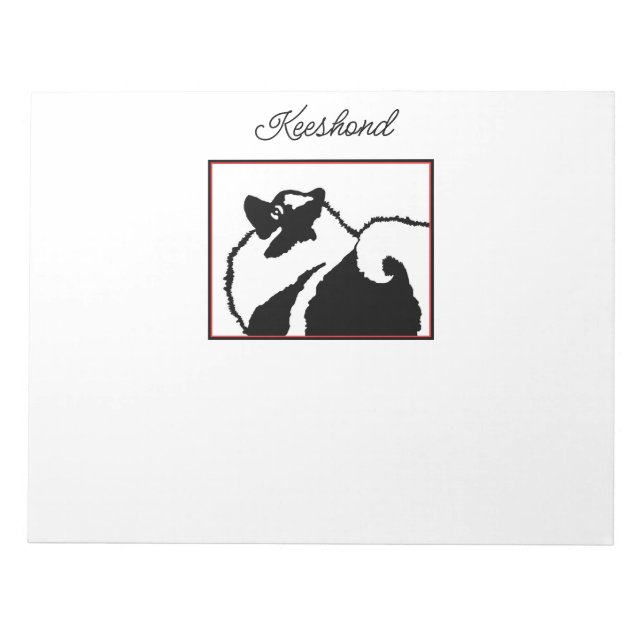 Bloc-note Keeshond Graphics - Cute Original Chig Art (Devant)