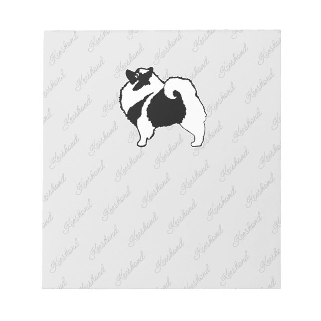 Bloc-note Keeshond Graphics - Cute Original Chig Art (Devant)