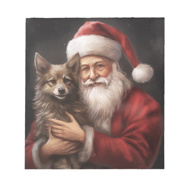 Bloc-note Kelpie australien avec le Père Noël Noël (Devant)
